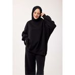My City 5334 - 3 İplik Şardonlu Salaş Basic Kadın Sweatshirt