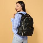 My Collection 7300 Oeste Deri Bakım Sırt Çantası %100 Suni Deri 30 cm Yükseklik ve Üzeri - Black