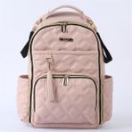 M&Y Collection 7300 Oeste Toz Pembe Deri Anne Bebek Bakım Sırt Çantası