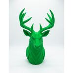 My Craft 3D MYCRAFT3D Geometrik Geyik Büst Heykel 3D Baskı Pla Modern Dekoratif Obje 25X15 cm Masaüstü Ev Ofis Dekoru - Yeşil