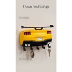 My Craft 3D MYCRAFT3D Gt Araba Tasarımlı Duvar Anahtarlığı 3D Baskı Dekoratif Anahtar Askısı - Gt Araba Figürlü Hediyelik