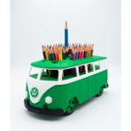My Craft 3D MYCRAFT3D Minibüs Tasarım Kahverengi Kalemlik 3D Yazıcı Baskı Honeycomb Petek Kapaklı Masaüstü Aksesuarı - Yeşil