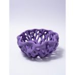 My Craft 3D MYCRAFT3D Organik Delikli Dekoratif Kase Modern Şık Hafif Dayanıklı Ev Dekoru 20X9 cm - Mor