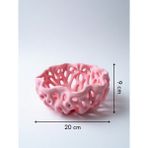My Craft 3D MYCRAFT3D Organik Delikli Dekoratif Kase Modern Şık Hafif Dayanıklı Ev Dekoru 20X9 cm - Pembe