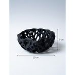 My Craft 3D MYCRAFT3D Organik Delikli Dekoratif Kase Modern Şık Hafif Dayanıklı Ev Dekoru 20X9 cm - Siyah