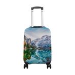 My Daily Bavul Kapağı Alp ve Göl Manzarası Muhteşem Manzara 45-76 cm Bagaj Spandeks Seyahat Koruyucu, çok, Medium Cover Only(Fits 22-24 inch luggage)