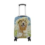 My Daily Bavul Kapağı Golden Retriever Köpek Güzel Çelenk 45-70 cm Seyahat Bavul Spandeks Koruyucu, çok, Large Cover(Fits 26-28 inch luggage)