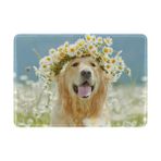 My Daily Golden Retriever Köpek Güzel Çelenk Deri Pasaport Tutucu Kapak Kılıf Koruyucu, Çok renkli, 6.5 x 4.5 inch