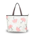 My Daily Kadın Tote Omuz Çantası Sevimli Şemsiye Puantiyeli El Çantası, Çoklu, Large