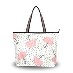 My Daily Kadın Tote Omuz Çantası Sevimli Şemsiye Puantiyeli El Çantası, Çoklu, Medium