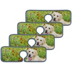 My Daily Mutfak Bataryası için Lavabo Paspasları, 4 ADET, Golden Retriever Köpek Çiçek Musluk Kolu Damlama Kapanı Sıçrama Koruması Yıkanabilir Mikrofiber Su Kurutma Matı