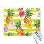 My Daily Tropikal Ananas Amber Çiçeği Mouse Pad 25 x 19 x 0,5 cm, Oyun ve Ofis için Kaymaz Kauçuk Taban Pedi