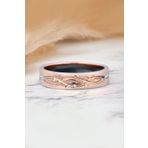My Diamond Unisex Dal Ve Yaprak Tasarım 14 Ayar Altın Alyans Yüzük