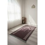 My Evilla Bordo Seccade Hafif Katlanabilir Yıkanabilir Namazlık Şık Motifli Çeyizlik ve Hediyelik - 70 x 120 cm