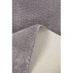 My Evilla Dekoratif Halı Jel Kaymaz Taban Peluş Gri Paspas Takımı 60X100
