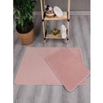 My Evilla Modern Dekoratif Kaymaz Taban Simirna Banyo Klozet takımı 60x100-50x60 Pembe 60 x 100-60 x 50