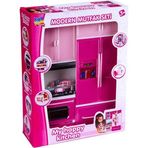 My Happy Kitchen İkili Mutfak Seti - Modern Mutfak Seti - Işıklı Sesli Mutfak Oyuncak - Buzdolabı, F