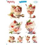My Hobby St 408 Çoklu Dondurma, Ice Cream Desenli Sulu Transfer 25X35