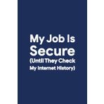 My Job Is Secure (Until They Check My Internet History): Funny Notebook for Office Life