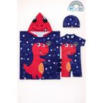 My Kids Wear Erkek Çocuk Deniz Kombini 3’lü Set – Mayo, Havlu ve Bone 12579 - Karışık - 2 - 3 Yaş