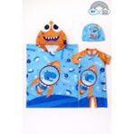 My Kids Wear Erkek Çocuk Deniz Kombini 3’lü Set – Mayo, Havlu ve Bone 12581 - Karışık - Yeşil - 2 - 3 Yaş