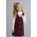 My Kids Wear Kız Çocuk Bayramlık Düğmeli Tüvit Yelekli 2’li Takım 12540