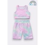 My Kids Wear Kız Çocuk Çok Amaçlı Batik Desenli Mayo & Spor Takımı 12438 - Karışık - Kırmızı - 3 - 4 Yaş
