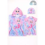 My Kids Wear Kız Çocuk Deniz Kombini 3’lü Set – Mayo, Havlu ve Bone 12580 - Karışık - Bordo - 3 - 4 Yaş