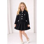 My Kids Wear Kız Çocuk Ekose Ceket Etek Takım Şık Kombin 12644