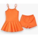 My Kids Wear Kız Çocuk Garson Mayo Elbiseli Şortlu 2’li Takım 12423 - Mor - Karışık - 11 - 12 Yaş