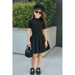 My Kids Wear Kız Çocuk Günlük & Özel Gün Siyah Elbise 3-12 Yaş 12501