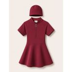 My Kids Wear Kız Çocuk Kısa Kollu Fermuarlı Mayo Uv Korumalı Deniz ve Havuz Mayosu 12774 - 13 - 14 Yaş - Bordo