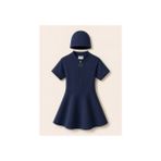 My Kids Wear Kız Çocuk Kısa Kollu Fermuarlı Mayo Uv Korumalı Deniz ve Havuz Mayosu 12778 - 11 - 12 Yaş - Lacivert