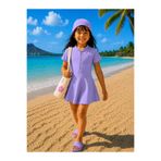 My Kids Wear Kız Çocuk Kısa Kollu Fermuarlı Mayo UV Korumalı Deniz ve Havuz Mayosu 127845