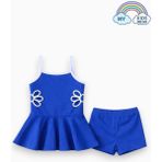 My Kids Wear Kız Çocuk Nakış Detaylı Garson Boy Mayo 5-14 Yaş 12591 - Saks - 7 - 8 Yaş