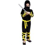 My Kostüm Kapüşonlu Ninja Çocuk Kostümü - 3 - 4 Yaş - Sarı - Siyah