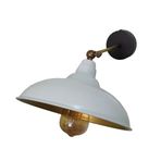 My Lights Retro Rustik Beyaz İçi Altın Metal Sarkıt Avize Aplik