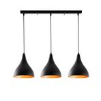 My Lights Retro Rustk Sıralı Masa Üstü Avize Metal Avize Sıralı Siyah İçi Altın