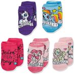 My Little Pony Kız Bebek 5'li Paket No Show Çorap, Pembe Çoklu, 6-8.5