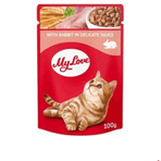 My Love 100 gr Sos İçinde Tavşan Etli Yetişkin Kedi Konservesi