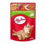 My Love Jöleli Dana Etli ve Sebzeli Pouch 6x100 gr Konserve Kedi Maması