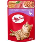 My Love Sos Içinde Hindi Etli Pouch 6x100 Kedi Maması
