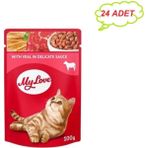 My Love Soslu Dana Etli Pouch 24x100 gr Konserve Kedi Maması
