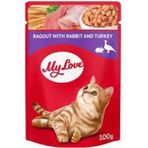 My Love Tavşanlı ve Hindi Etli Yahni Pouch 100 gr Kedi Maması