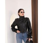 My Lunessa Zr Korse Detaylı Deri Ceket - Siyah