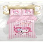 My Melody 3D Dijital Baskılı Çift Kişilik Nevresim Takımı Kız Çocuk Nevresim Takımı - Pembe - 200 x 220 cm