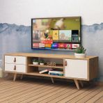 My Mob Lara Tv Sehpası - Montajsız - Safir Meşe - Beyaz