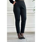 My-o Kadın Boru Paça Yandan Cep Detaylı Çelik İnterlok Örme Kalın Kışlık Pantolon Tayt S-4XL