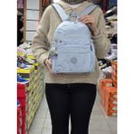 My Polo 2113-8745 Kadın Krinkıl Kumaş Çok Gözlü Astarlı Petli Su Geçirmez Günlük Mini Sırt Çantası - NKT02113-BEBE-MAVISI-TEKEBAT - Bebek Mavisi