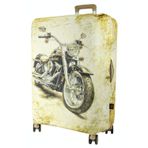My Saraciye (My#153 MOTOR) VALİZ İÇİN KILIF Bej-Kahve-Orta Boy